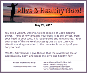 Alive and Healthy Now