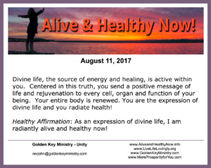affirmations for healthy living